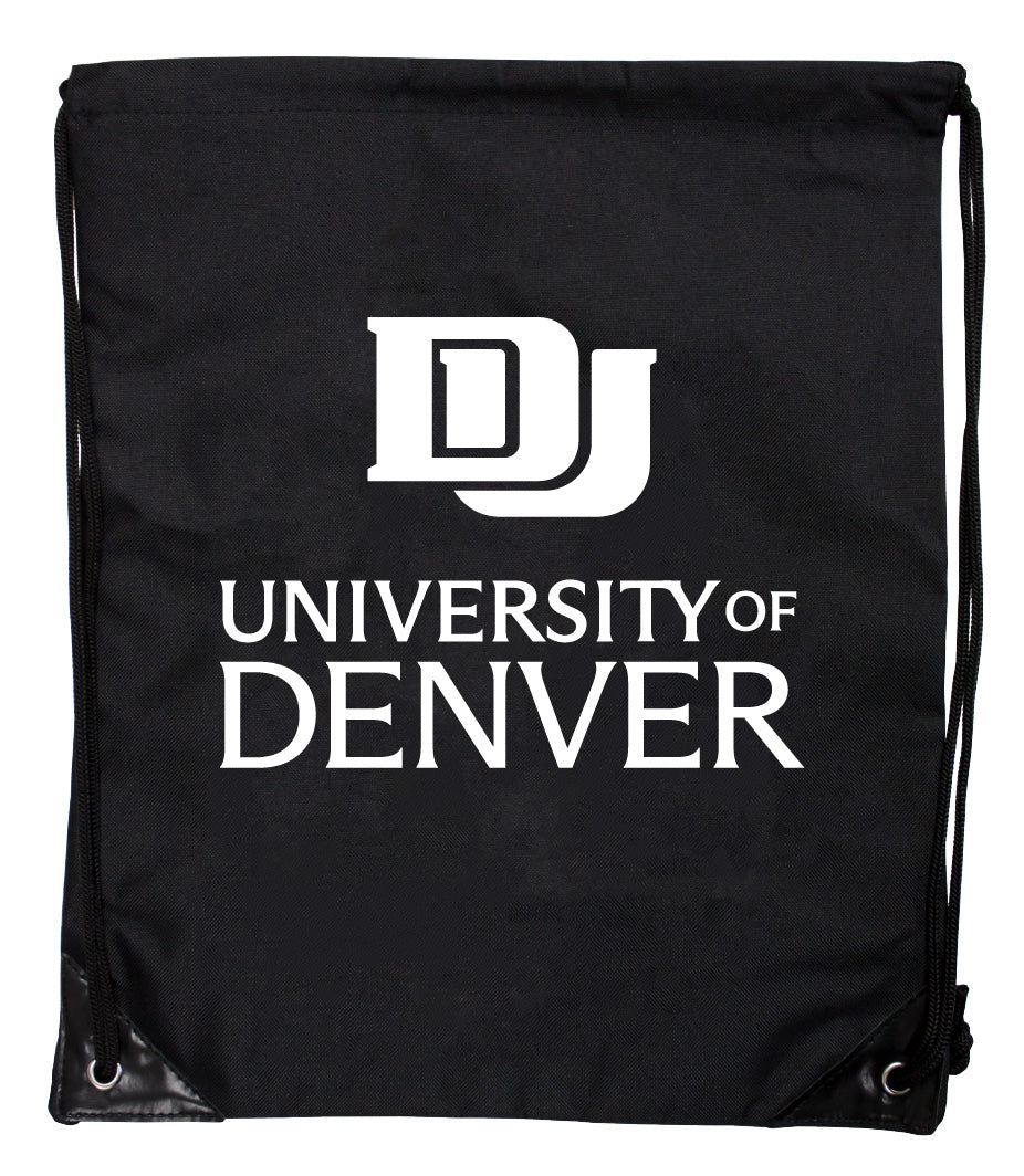 University of Denver Pioneers Officially Licensed Drawstring Backpack - Lightweight Cinch Bag with Team Logo 