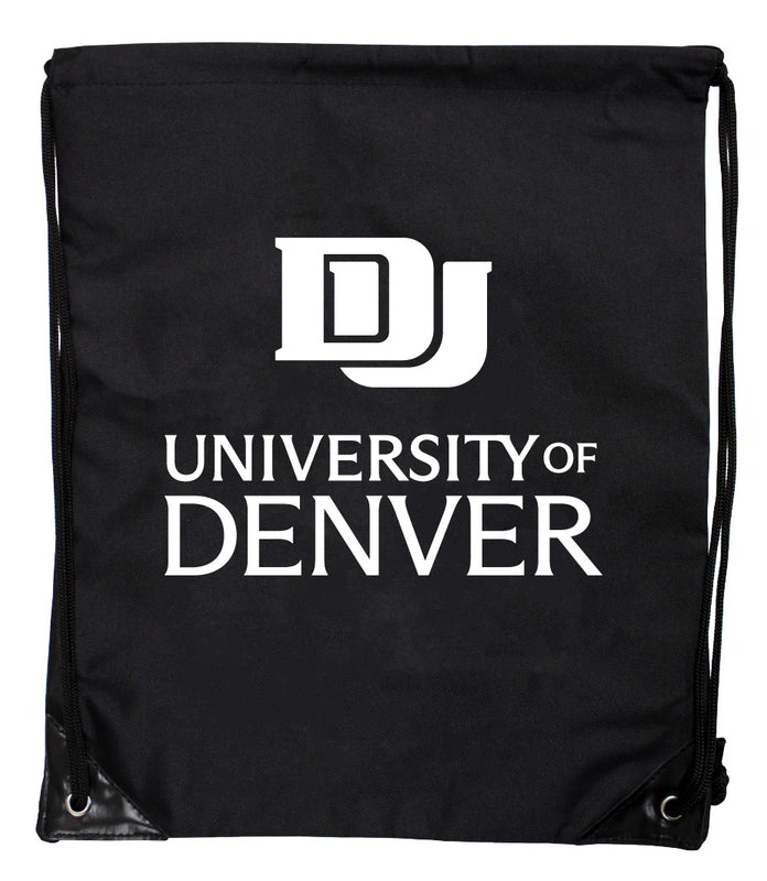 University of Denver Pioneers Officially Licensed Drawstring Backpack - Lightweight Cinch Bag with Team Logo 