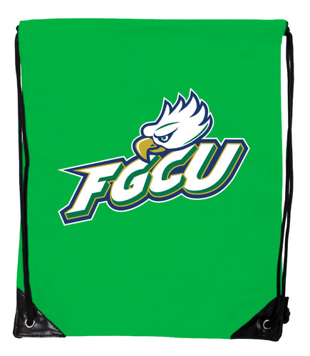 Florida Gulf Coast Eagles Officially Licensed Drawstring Backpack - Lightweight Cinch Bag with Team Logo 