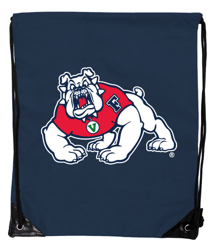 Fresno State Bulldogs Officially Licensed Drawstring Backpack - Lightweight Cinch Bag with Team Logo 