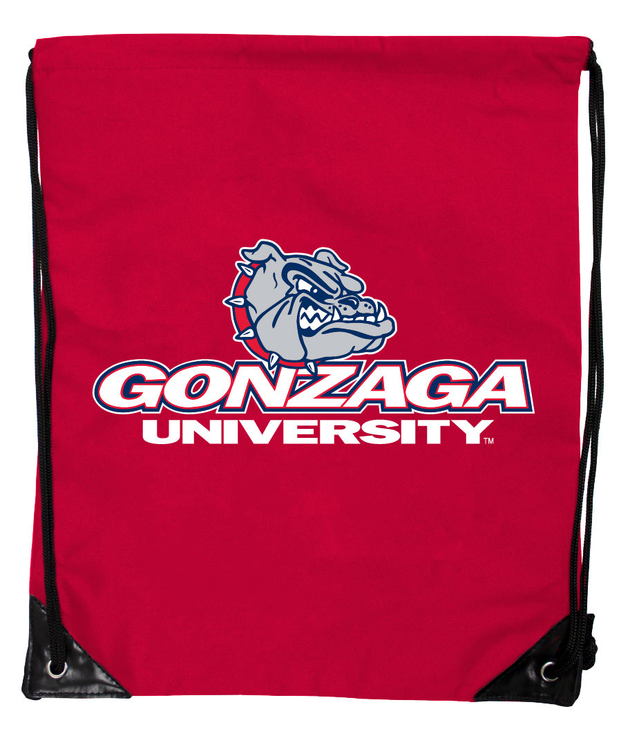 Gonzaga Bulldogs Officially Licensed Drawstring Backpack - Lightweight Cinch Bag with Team Logo 
