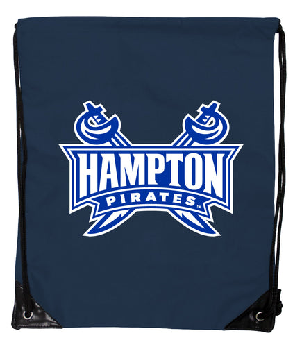 Hampton University Officially Licensed Drawstring Backpack - Lightweight Cinch Bag with Team Logo 