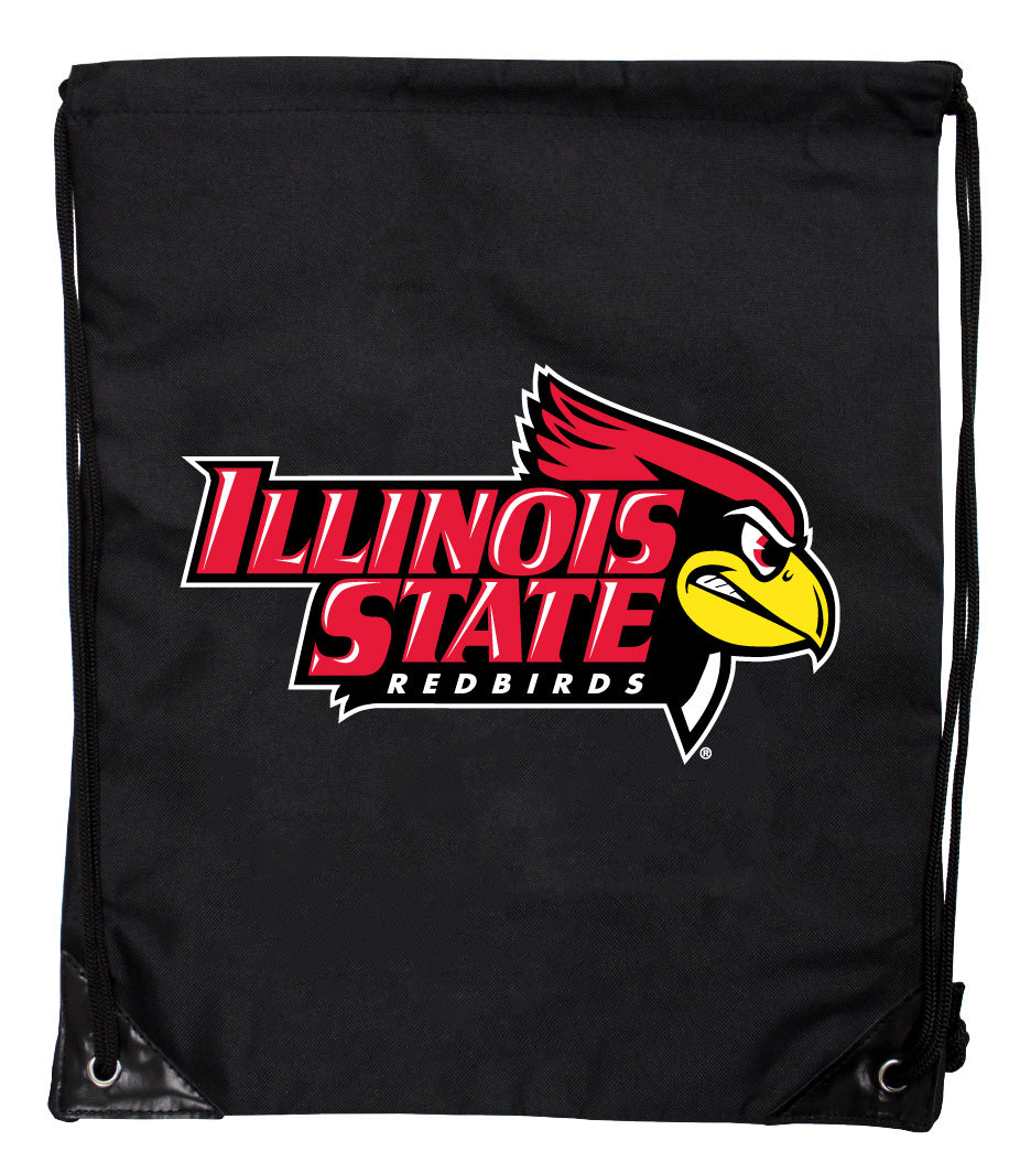 Illinois State Redbirds Officially Licensed Drawstring Backpack - Lightweight Cinch Bag with Team Logo 