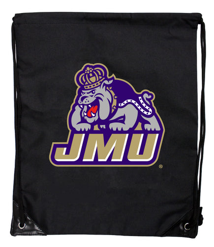 James Madison Dukes Officially Licensed Drawstring Backpack - Lightweight Cinch Bag with Team Logo 