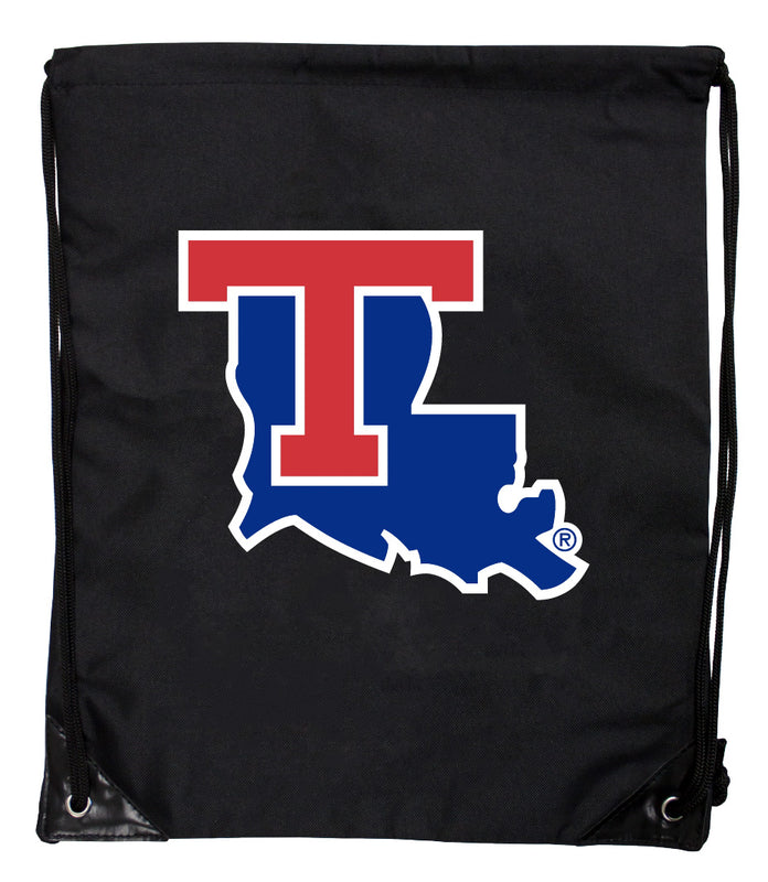 Louisiana Tech Bulldogs Officially Licensed Drawstring Backpack - Lightweight Cinch Bag with Team Logo 