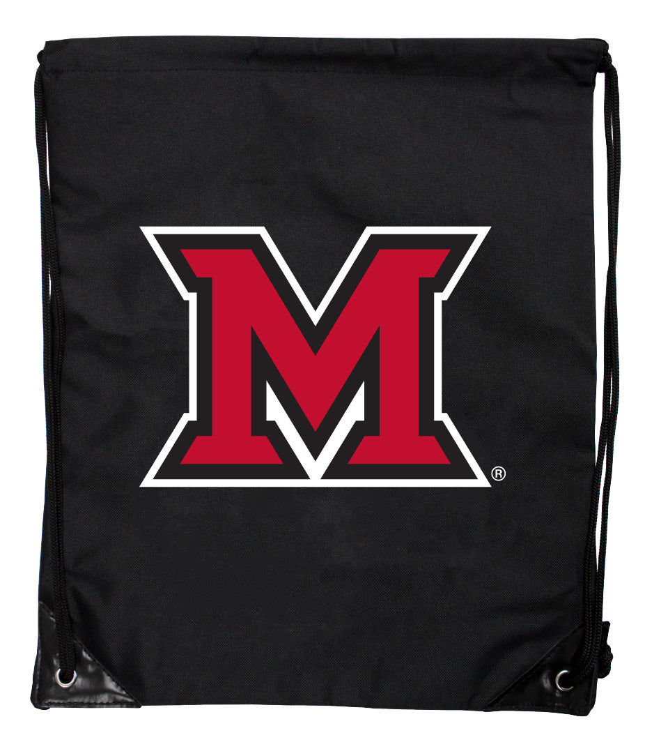 Miami University of Ohio Officially Licensed Drawstring Backpack - Lightweight Cinch Bag with Team Logo 