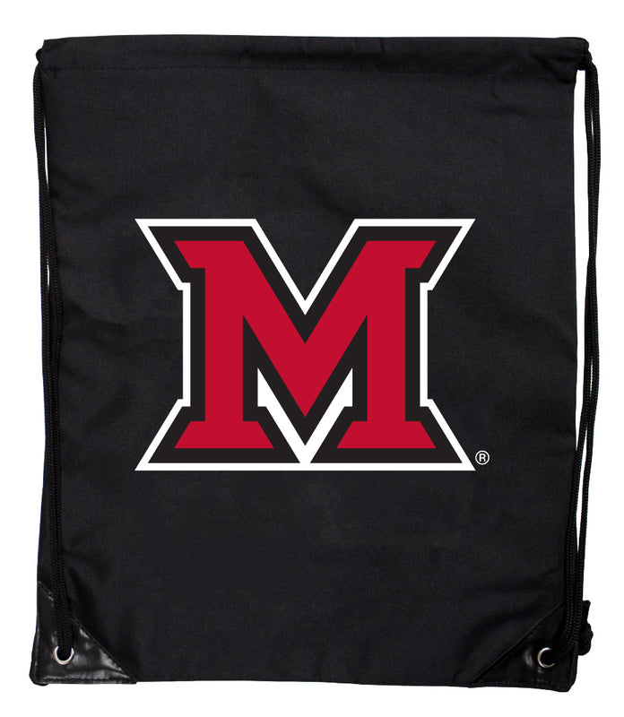Miami University of Ohio Officially Licensed Drawstring Backpack - Lightweight Cinch Bag with Team Logo 