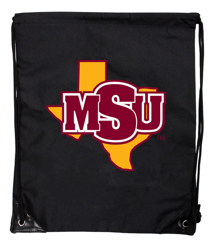 Midwestern State University Mustangs Officially Licensed Drawstring Backpack - Lightweight Cinch Bag with Team Logo 