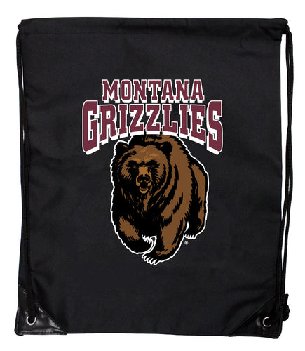 Montana University Officially Licensed Drawstring Backpack - Lightweight Cinch Bag with Team Logo 