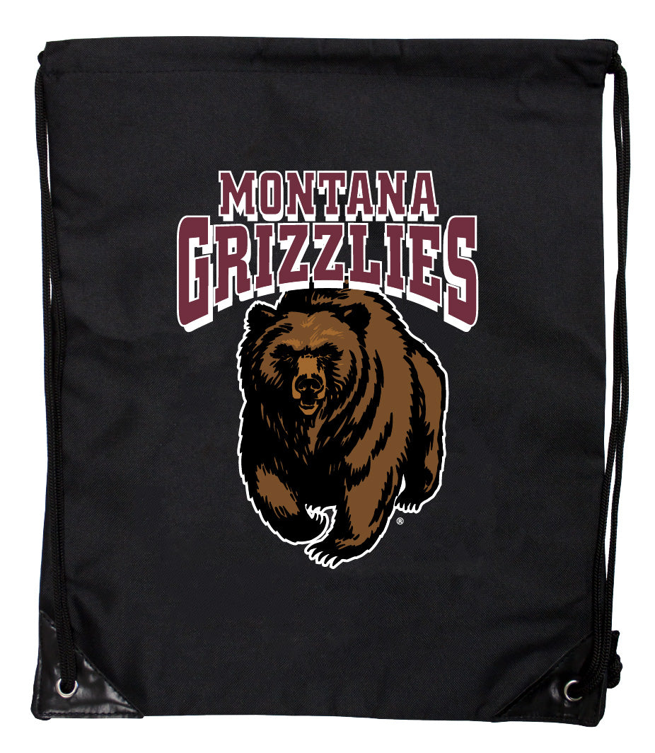 Montana University Officially Licensed Drawstring Backpack - Lightweight Cinch Bag with Team Logo 