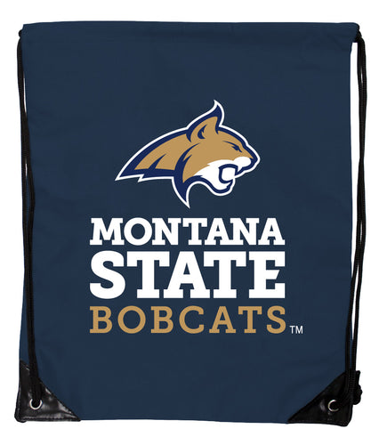 Montana State Bobcats Officially Licensed Drawstring Backpack - Lightweight Cinch Bag with Team Logo 