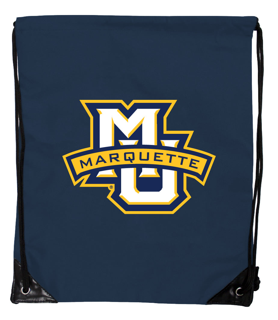 Marquette Golden Eagles Officially Licensed Drawstring Backpack - Lightweight Cinch Bag with Team Logo 
