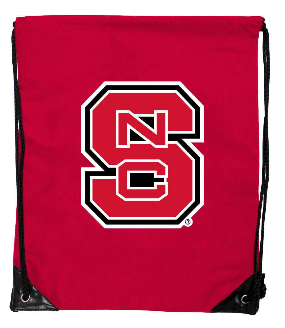 NC State Wolfpack Officially Licensed Drawstring Backpack - Lightweight Cinch Bag with Team Logo 