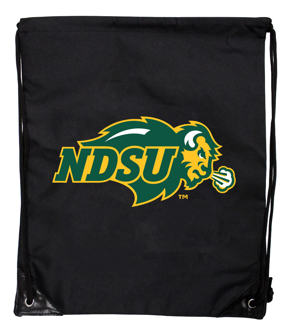 North Dakota State Bison Officially Licensed Drawstring Backpack - Lightweight Cinch Bag with Team Logo 