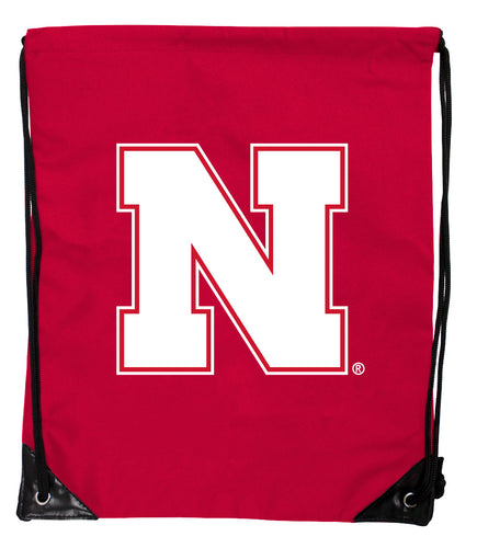 Nebraska Cornhuskers Officially Licensed Drawstring Backpack - Lightweight Cinch Bag with Team Logo 