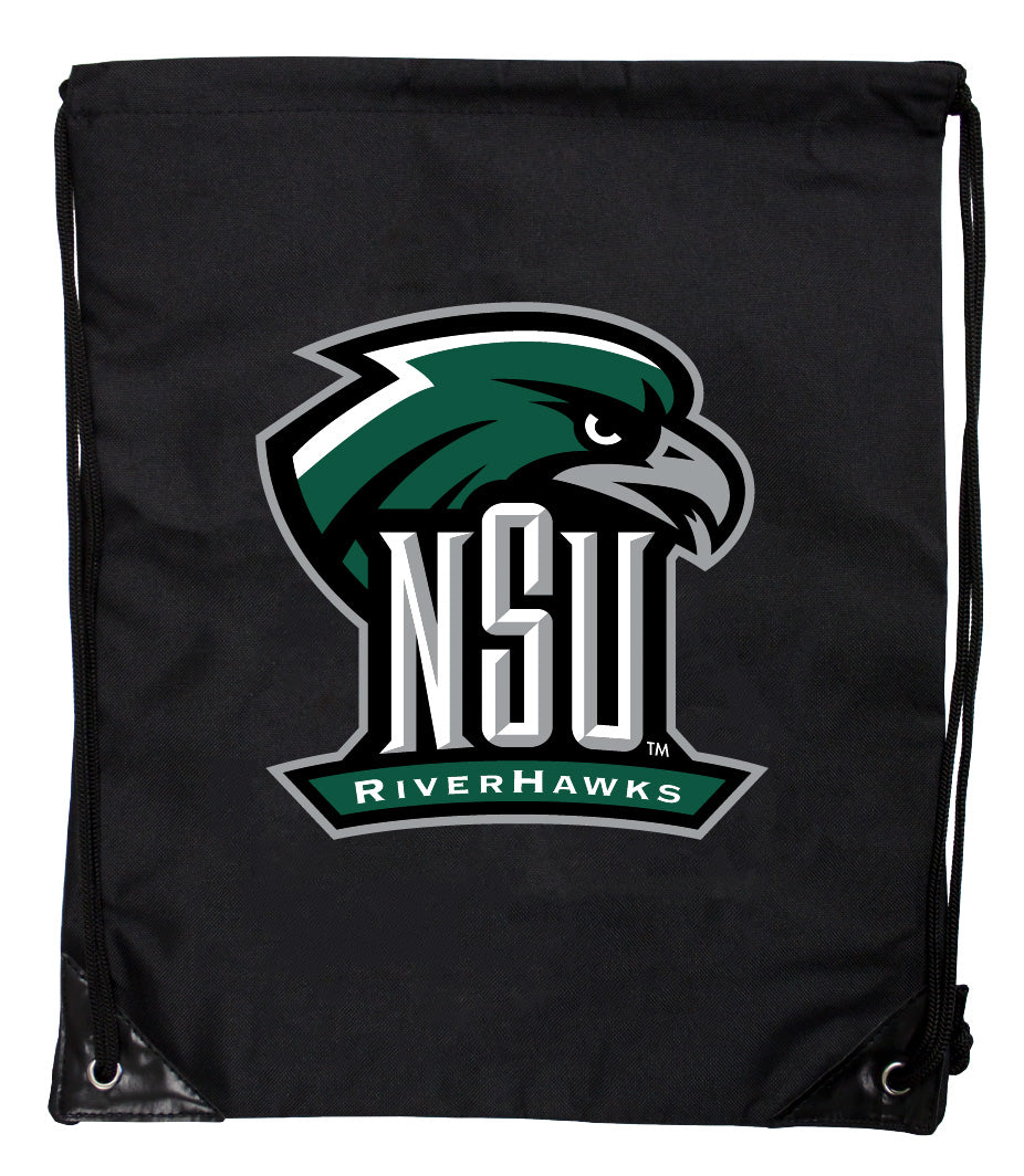 Northeastern State University Riverhawks Officially Licensed Drawstring Backpack - Lightweight Cinch Bag with Team Logo 