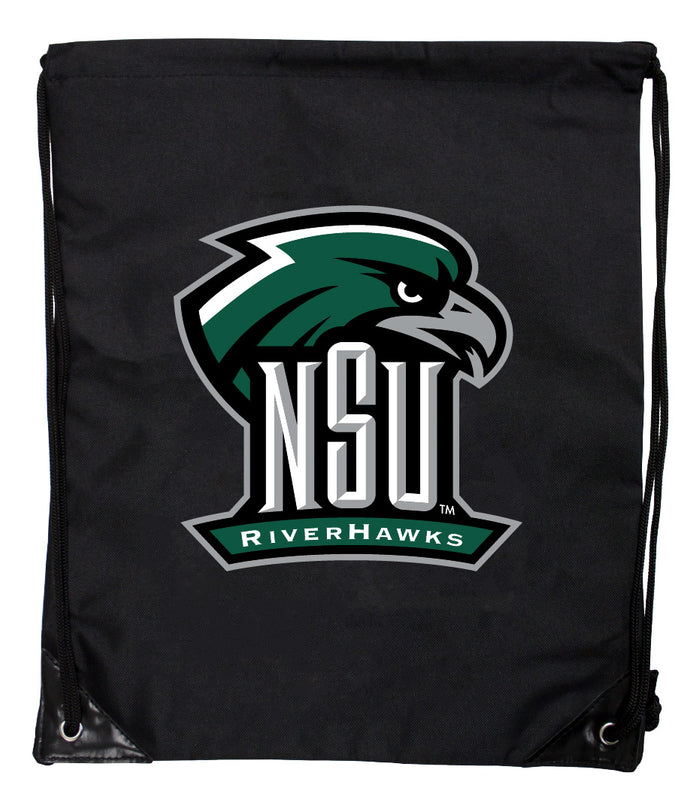 Northeastern State University Riverhawks Officially Licensed Drawstring Backpack - Lightweight Cinch Bag with Team Logo 