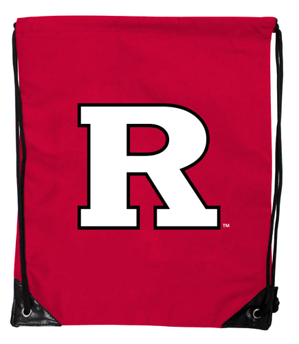 Rutgers Scarlet Knights Officially Licensed Drawstring Backpack - Lightweight Cinch Bag with Team Logo 