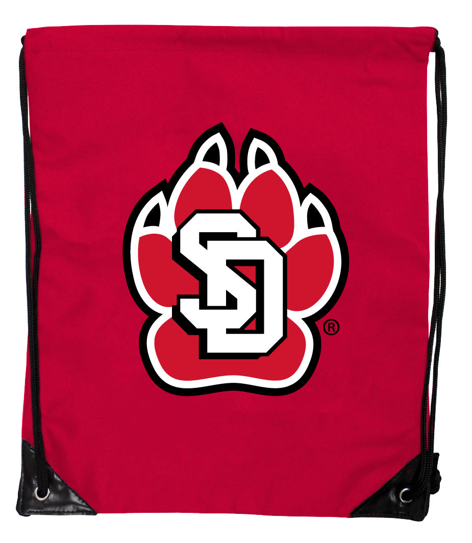 South Dakota Coyotes Officially Licensed Drawstring Backpack - Lightweight Cinch Bag with Team Logo 