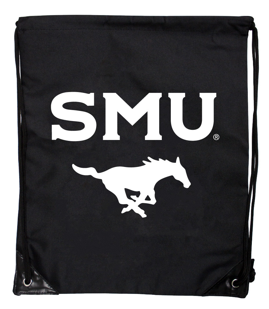 Southern Methodist University Officially Licensed Drawstring Backpack - Lightweight Cinch Bag with Team Logo 