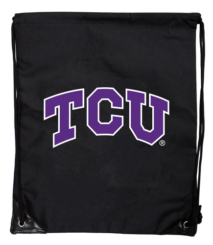 Texas Christian University Officially Licensed Drawstring Backpack - Lightweight Cinch Bag with Team Logo 