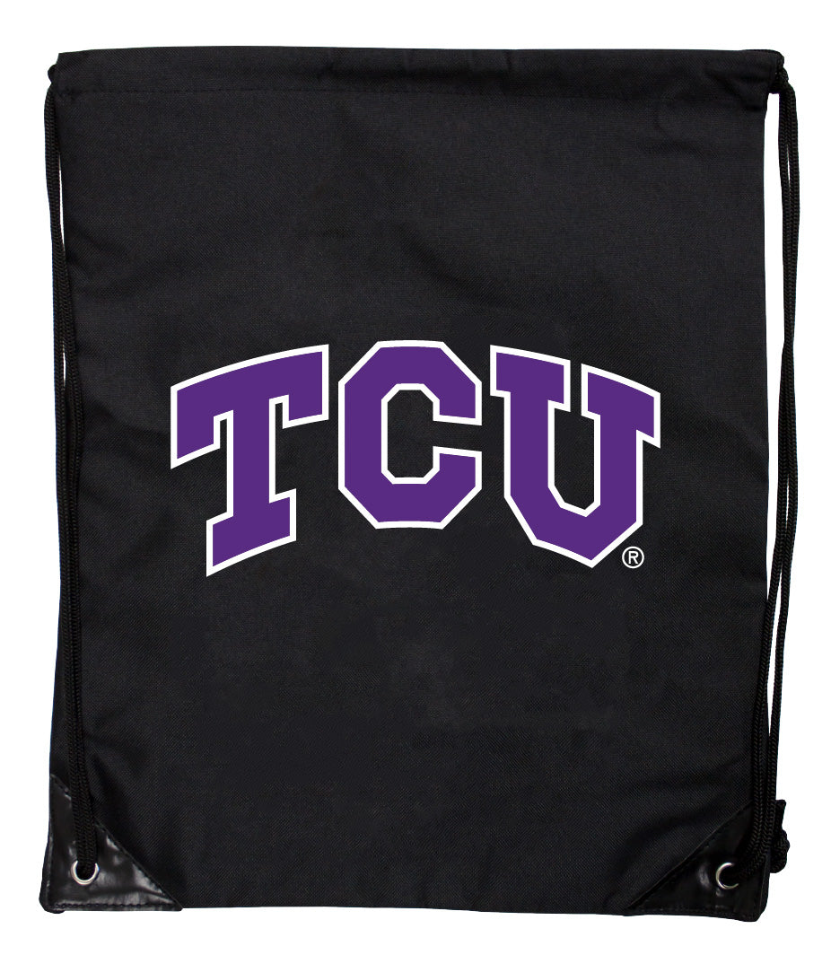 Texas Christian University Officially Licensed Drawstring Backpack - Lightweight Cinch Bag with Team Logo 