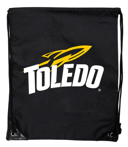 Toledo Rockets Officially Licensed Drawstring Backpack - Lightweight Cinch Bag with Team Logo 