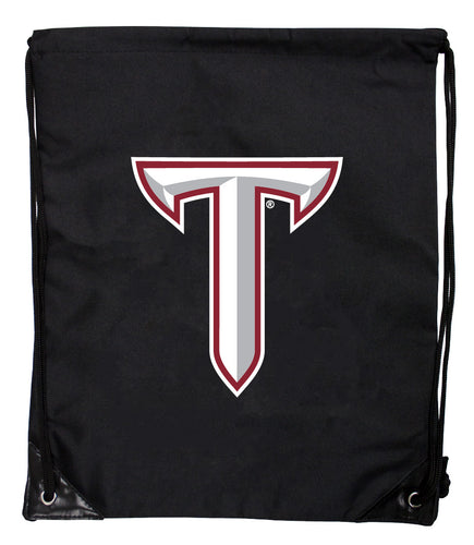 Troy University Officially Licensed Drawstring Backpack - Lightweight Cinch Bag with Team Logo 