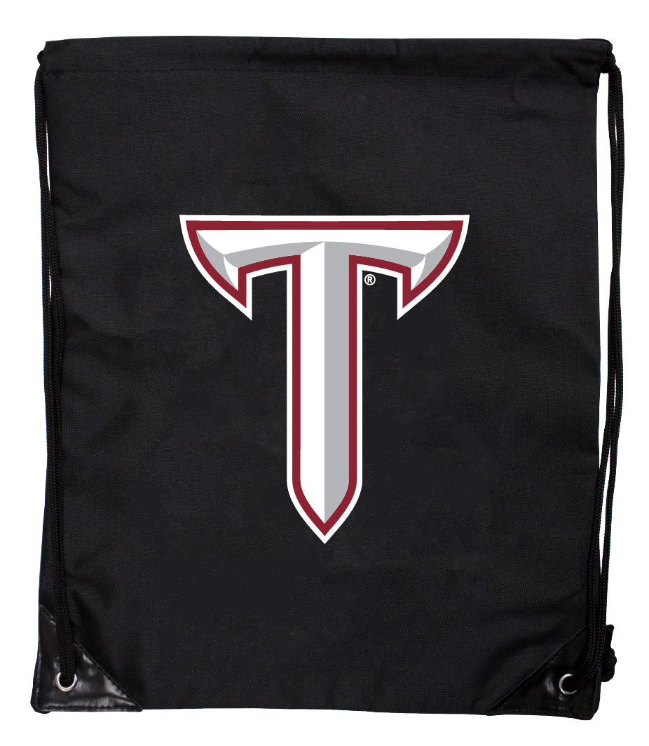 Troy University Officially Licensed Drawstring Backpack - Lightweight Cinch Bag with Team Logo 