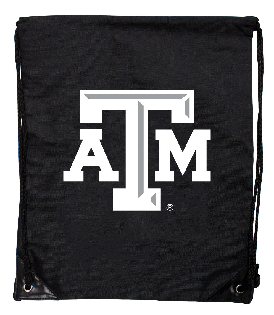 Texas A&M Aggies Officially Licensed Drawstring Backpack - Lightweight Cinch Bag with Team Logo 