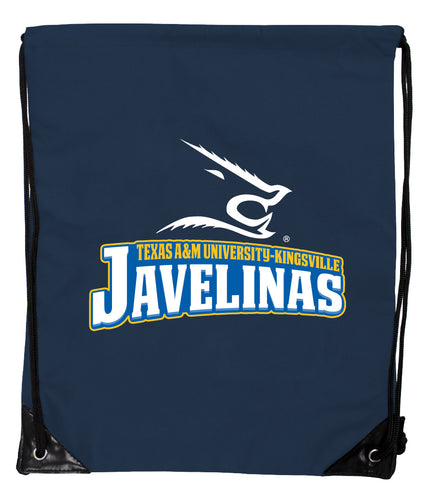 Texas A&M Kingsville Javelinas Officially Licensed Drawstring Backpack - Lightweight Cinch Bag with Team Logo 