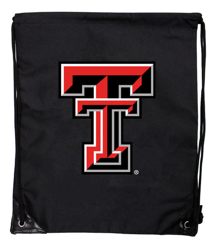 Texas Tech Red Raiders Officially Licensed Drawstring Backpack - Lightweight Cinch Bag with Team Logo 