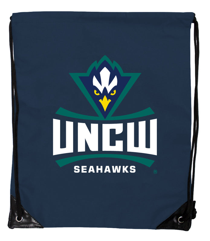 North Carolina Wilmington Seahawks Officially Licensed Drawstring Backpack - Lightweight Cinch Bag with Team Logo 