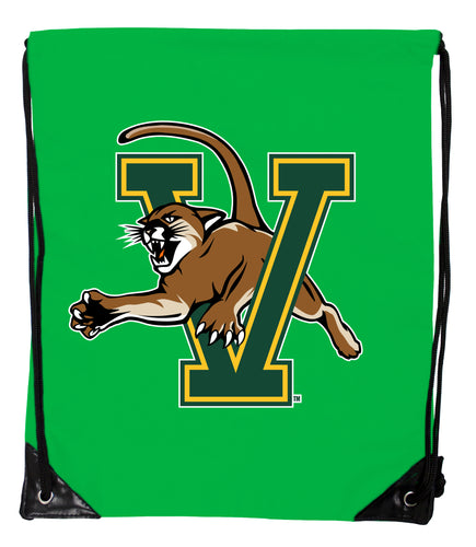 Vermont Catamounts Officially Licensed Drawstring Backpack - Lightweight Cinch Bag with Team Logo 