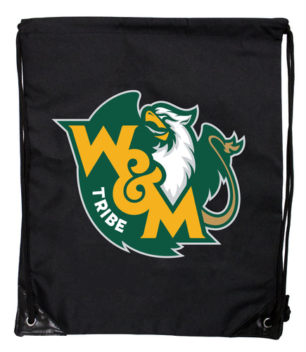 William and Mary Officially Licensed Drawstring Backpack - Lightweight Cinch Bag with Team Logo 
