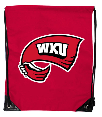 Western Kentucky Hilltoppers Officially Licensed Drawstring Backpack - Lightweight Cinch Bag with Team Logo 