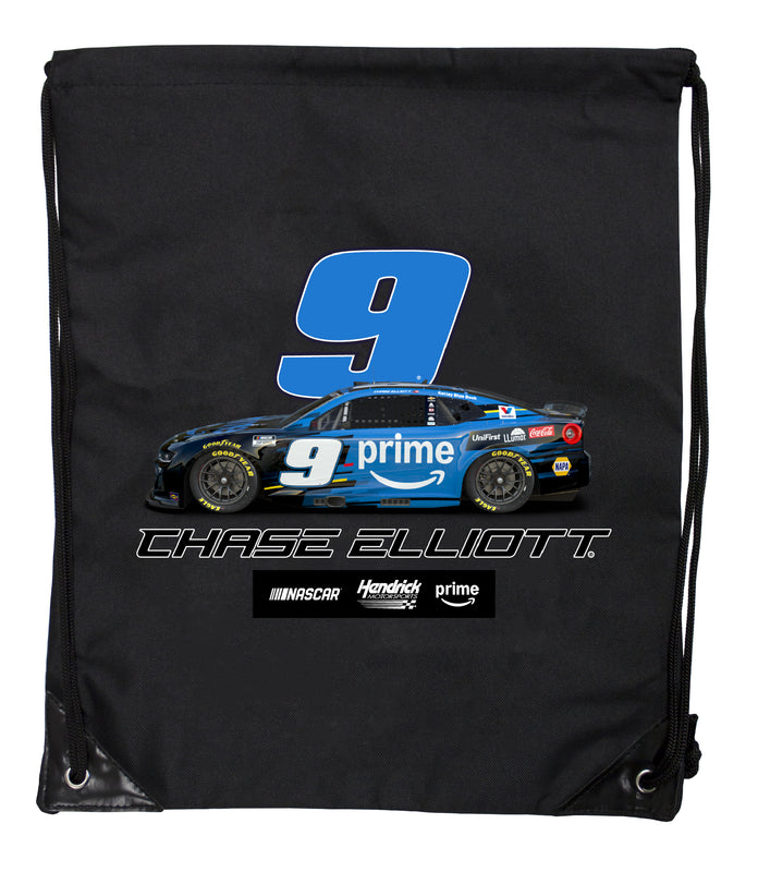 Chase Elliott #9 Nascar Offic. LIC. Drawstring Backpack - Lightweight Cinch Bag with Team Logo 