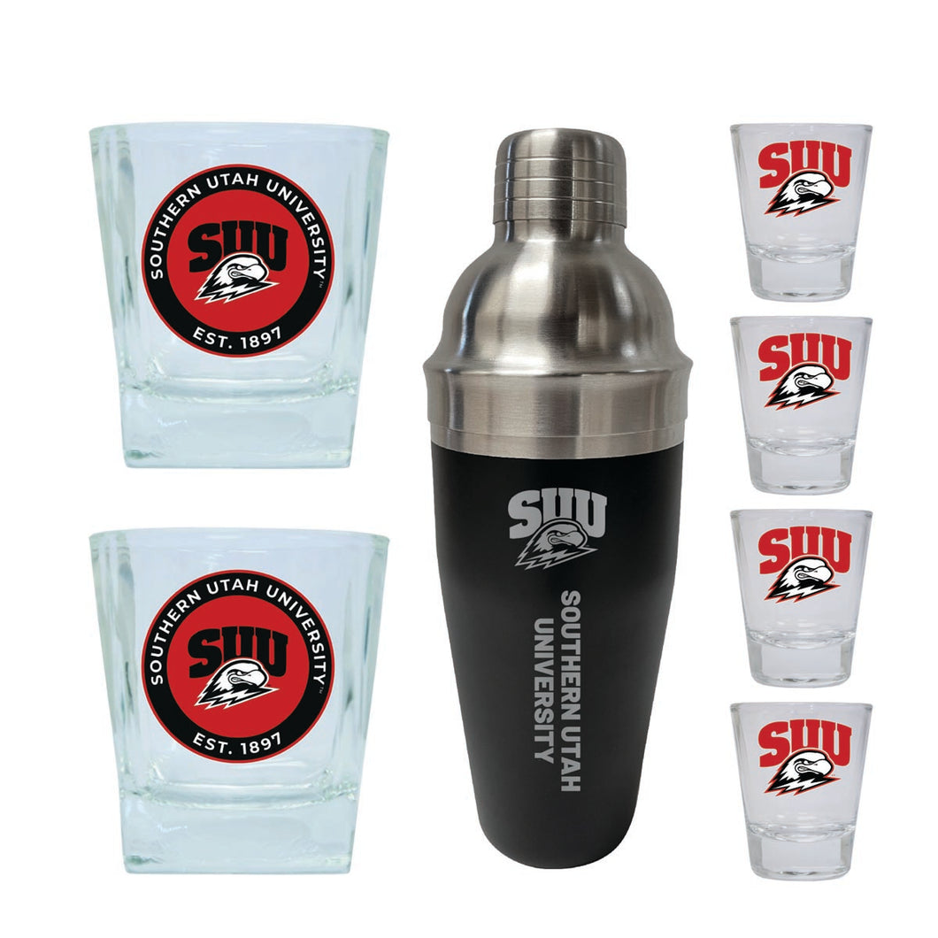 Southern Utah University Officially Licensed Collegiate Barware Set – 7-Piece Cocktail & Whiskey Glass Gift Pack 