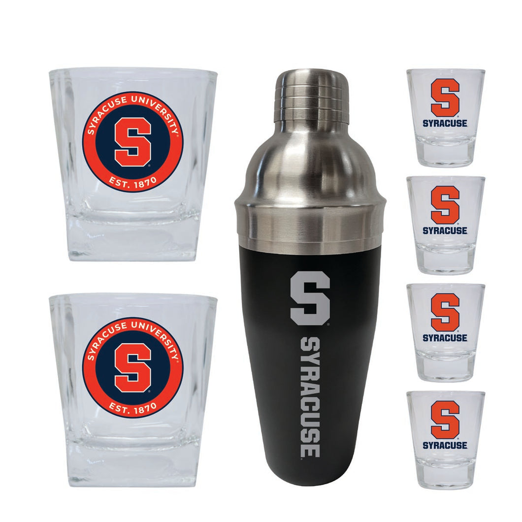 Syracuse Orange Officially Licensed Collegiate Barware Set – 7-Piece Cocktail & Whiskey Glass Gift Pack 