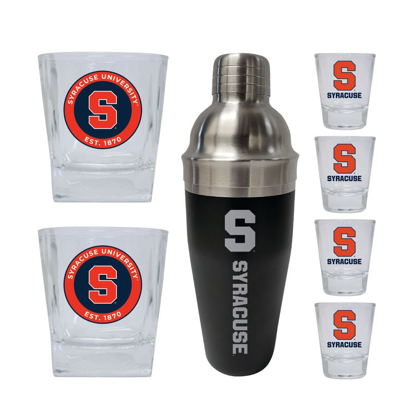 Syracuse Orange Officially Licensed Collegiate Barware Set – 7-Piece Cocktail & Whiskey Glass Gift Pack 
