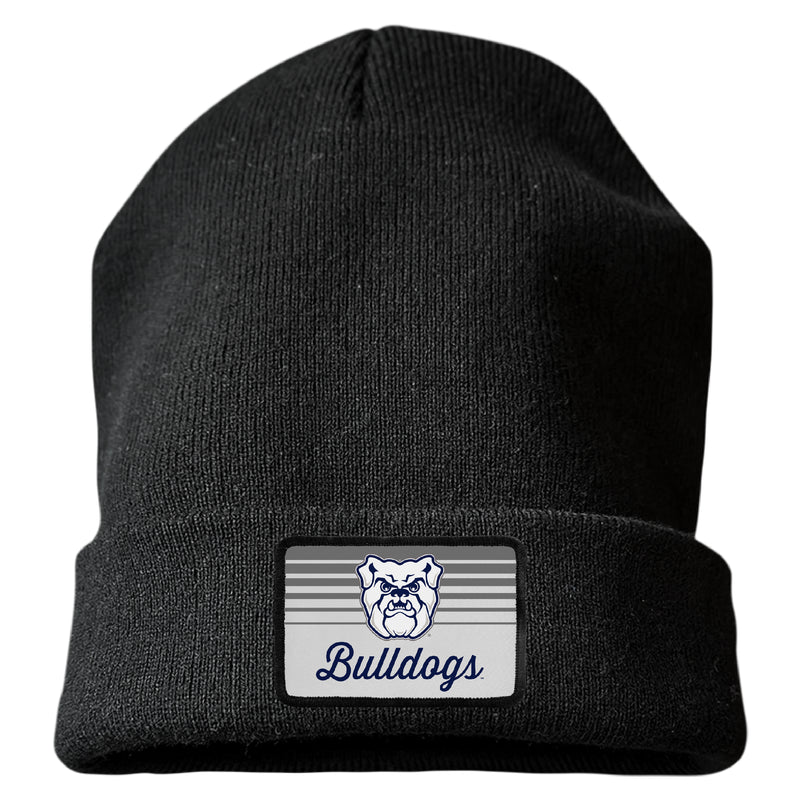 Butler Bulldogs Officially Licensed Unisex Beanie with Rectangle or Round Cloth Patch Black|Rectangle