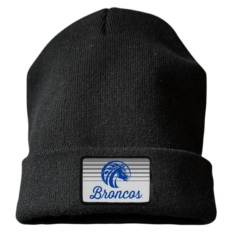 Fayetteville State University Officially Licensed Unisex Beanie with Rectangle or Round Cloth Patch Black|Rectangle