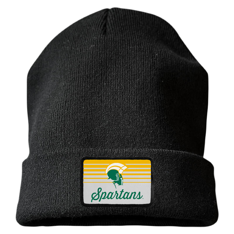 Norfolk State University Officially Licensed Unisex Beanie with Rectangle or Round Cloth Patch Black|Rectangle