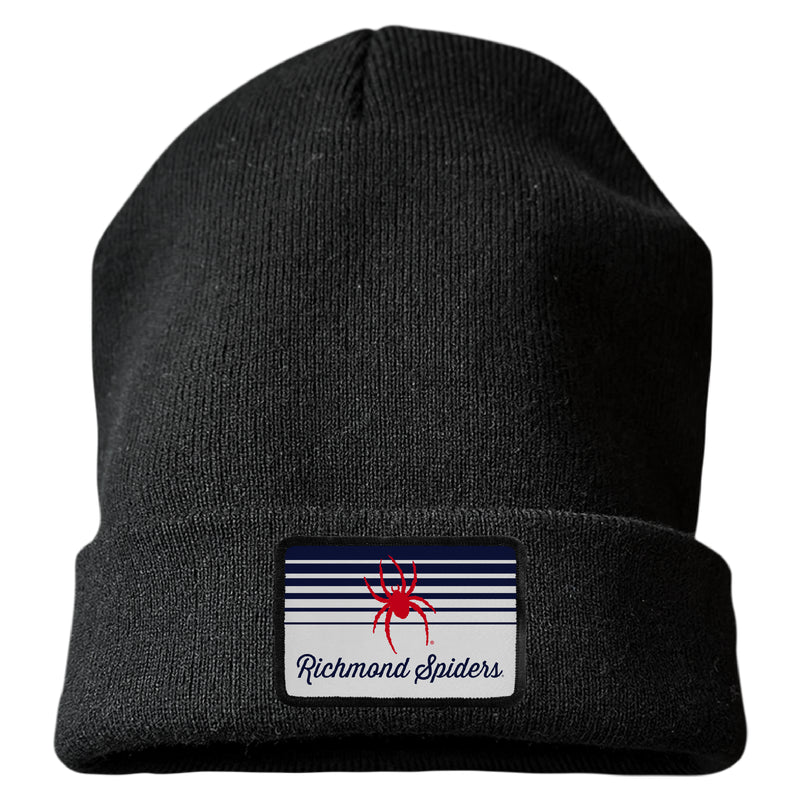 Richmond Spiders Officially Licensed Unisex Beanie with Rectangle or Round Cloth Patch Black|Rectangle