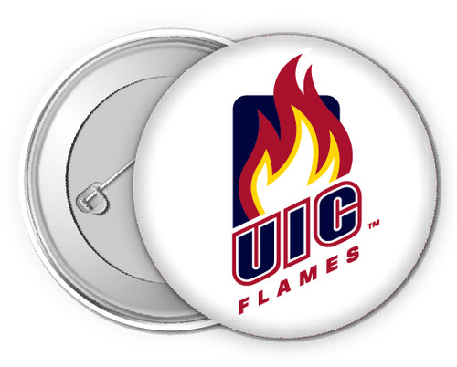 University of Illinois at Chicago Small 1-Inch Button Pin 4 Pack Officially Licensed Collegiate Product 