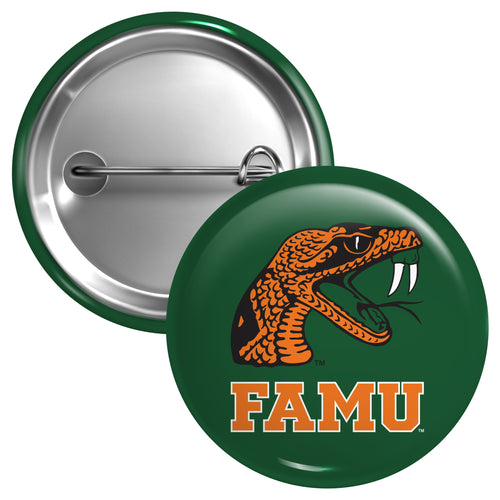 Florida A&M Rattlers Large 3-Inch Button Pin Officially Licensed Collegiate Product Large