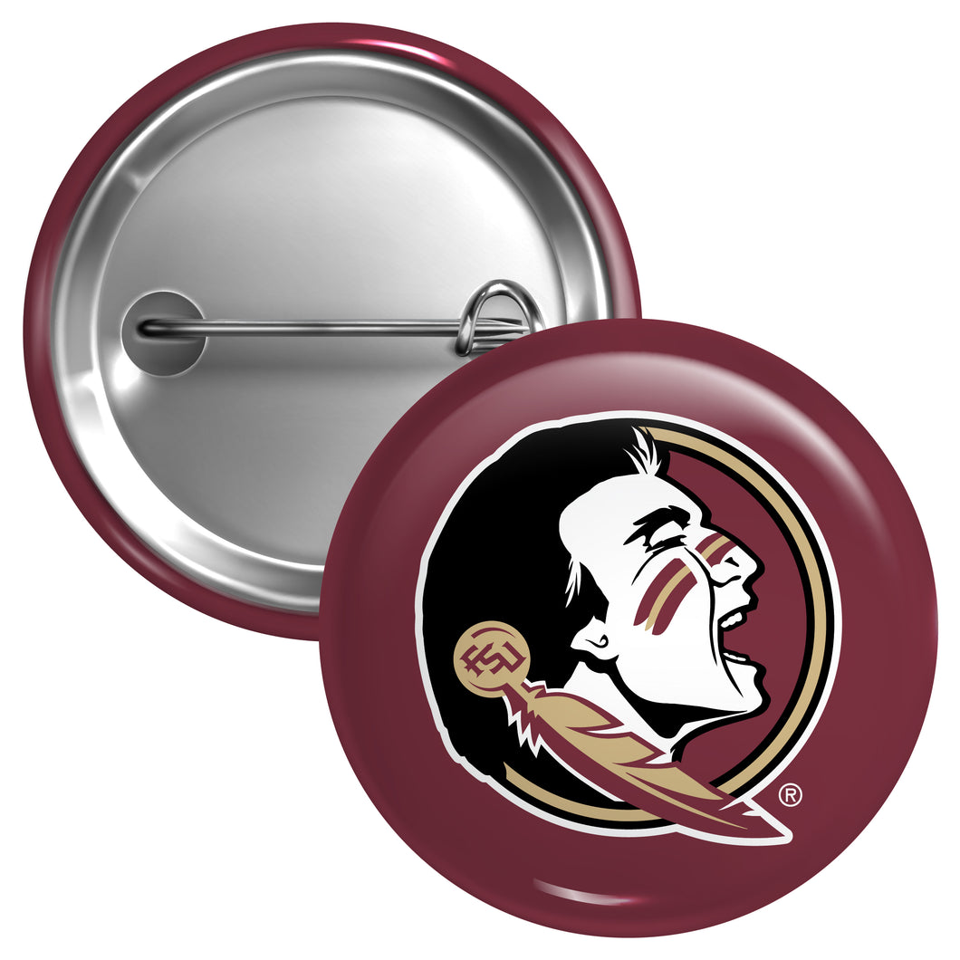 Florida State Seminoles Medium 2-Inch Button Pin Officially Licensed Collegiate Product Medium