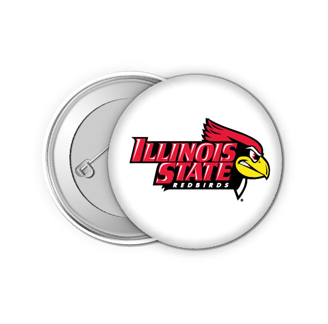 Illinois State Redbirds Small 1-Inch Button Pin 4 Pack Officially Licensed Collegiate Product 