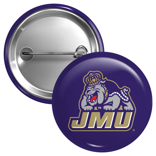 James Madison Dukes Medium 2-Inch Button Pin Officially Licensed Collegiate Product Medium
