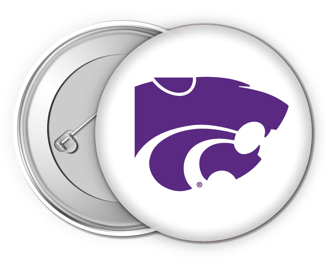 Kansas State Wildcats Small 1-Inch Button Pin 4 Pack Officially Licensed Collegiate Product 